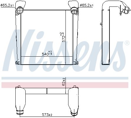 Intercooler, compresor NISSENS 961331