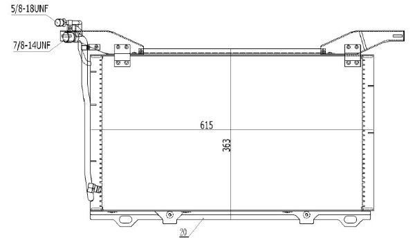 Condensator, climatizare MTR 13054480