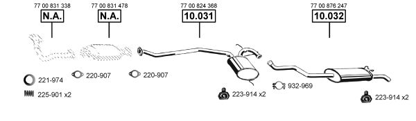 Układ wydechowy ASMET RE103975