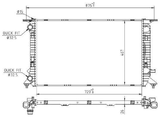 Radiator, racire motor MTR 13054577