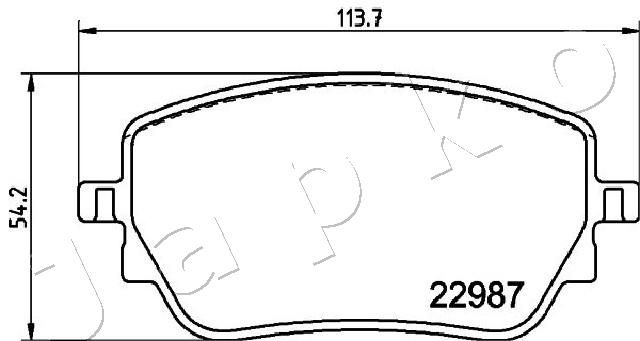 Zestaw klocków hamulcowych, hamulce tarczowe JAPKO 510534