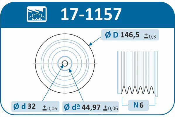 Levně Řemenice, klikový hřídel IJS GROUP 17-1157