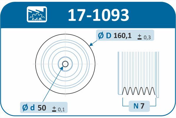 Levně Řemenice, klikový hřídel IJS GROUP 17-1093