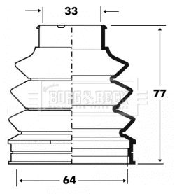 Zestaw osłon, wał napędowy BORG & BECK BCB6095