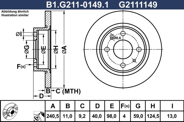 Tarcza hamulcowa GALFER B1.G211-0149.1
