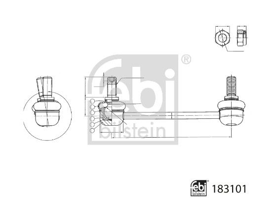 Brat/bieleta suspensie, stabilizator FEBI BILSTEIN 183101