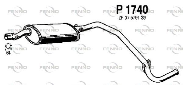 Tłumik końcowy FENNO P1740