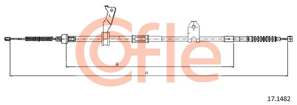Cięgło, hamulec postojowy COFLE 17.1482
