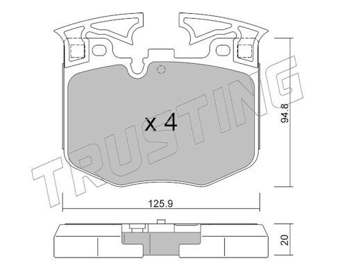 Piduriklotsi komplekt,ketaspidur