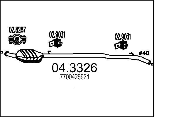 Katalizator MTS 04.3326