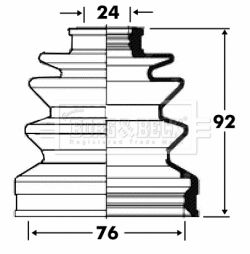Zestaw osłon, wał napędowy BORG & BECK BCB2815