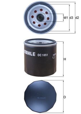 Olejový filter MAHLE OC 1051