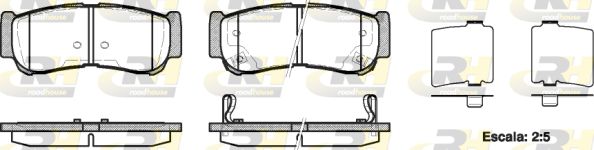 Zestaw klocków hamulcowych, hamulce tarczowe ROADHOUSE 21239.02