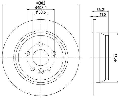 Brzdový kotouč HELLA PAGID 8DD 355 126-781