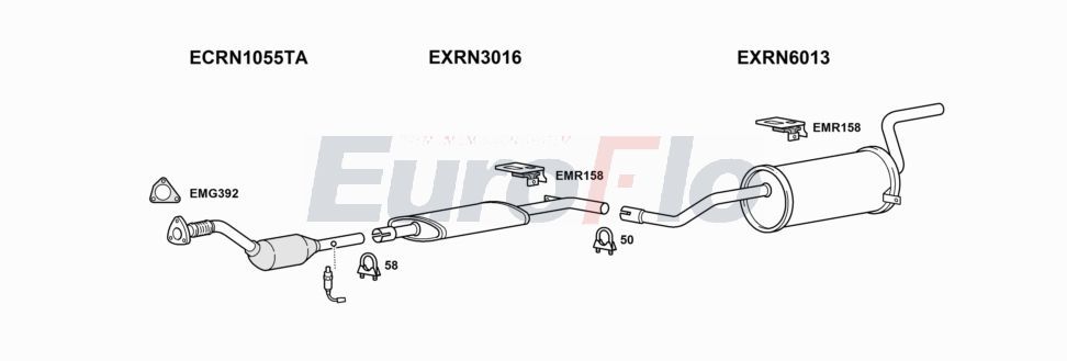 Układ wydechowy EUROFLO RNSCE166008