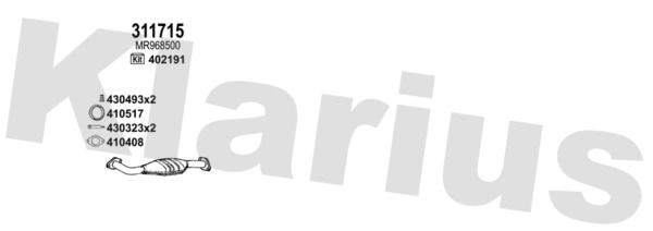 Układ wydechowy KLARIUS 210356E