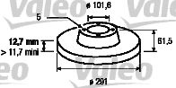 Tarcza hamulcowa VALEO 186310