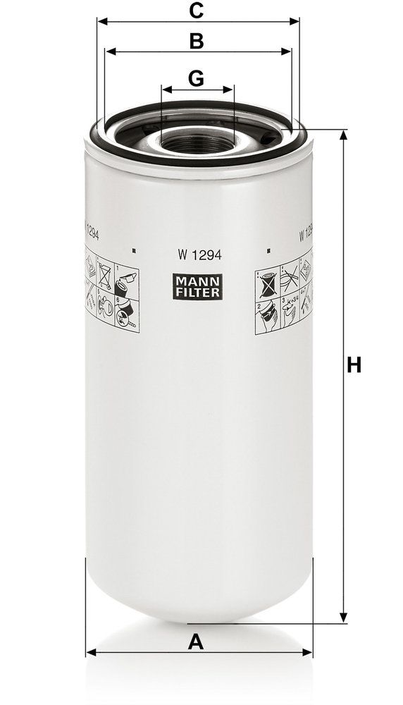 Levně Olejový filtr MANN-FILTER W 1294