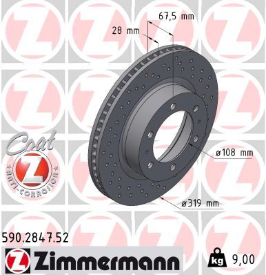 Disc frana ZIMMERMANN SPORT Z 590.2847.52