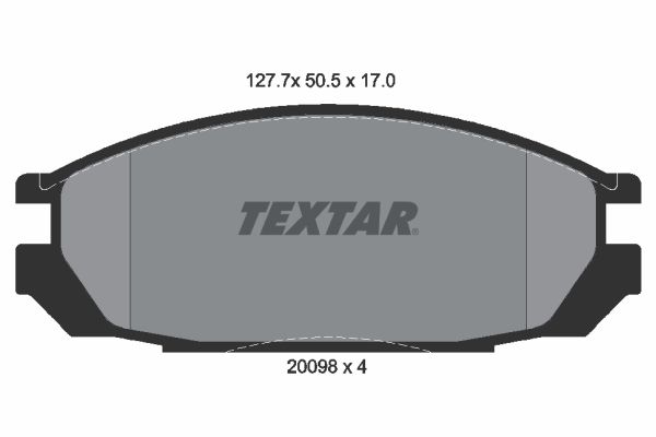 Sada brzdových platničiek kotúčovej brzdy TEXTAR 2009801