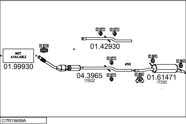 Układ wydechowy MTS CITR78899A018453