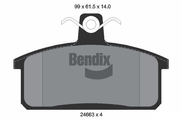 Kit de plaquettes de frein, frein à disque