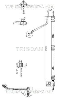 Furtun hidraulic, sistem de directie TRISCAN 8516 11007