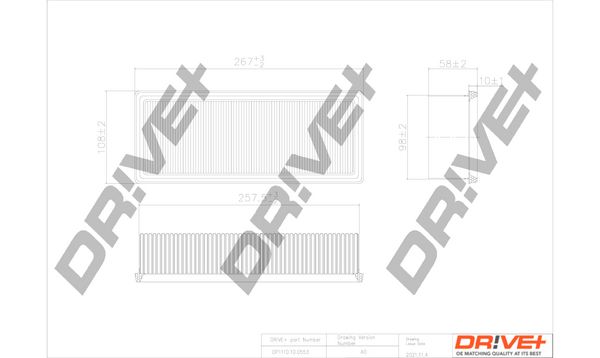 Filtr powietrza DR!VE+ DP1110.10.0553