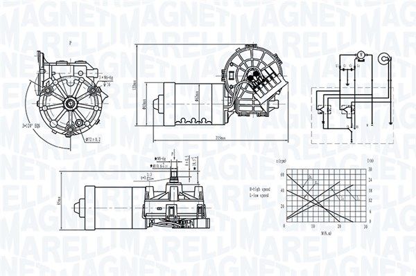 Silnik wycieraczek MAGNETI MARELLI 064370400010