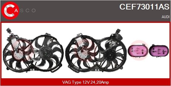 Elektromotor, větrák chladiče CASCO CEF73011AS
