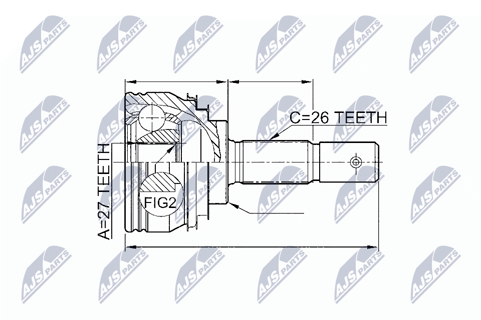 Шарнирный комплект, приводной вал