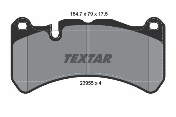 Sada brzdových platničiek kotúčovej brzdy TEXTAR 2395501