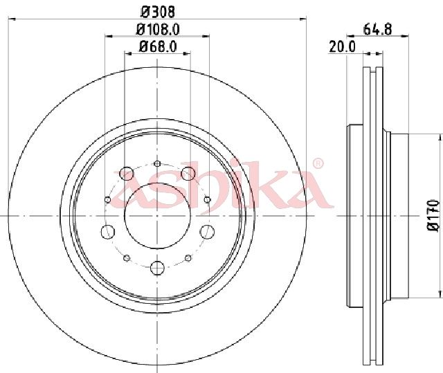 Disc frana ASHIKA 61-00-0326