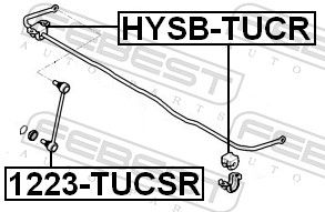 Levně Držák, Příčný stabilizátor FEBEST HYSB-TUCR