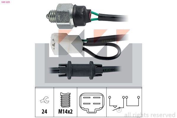 Przełącznik, światło cofania KW 560 229