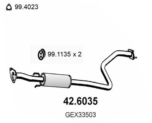 Tłumik środkowy ASSO 42.6035