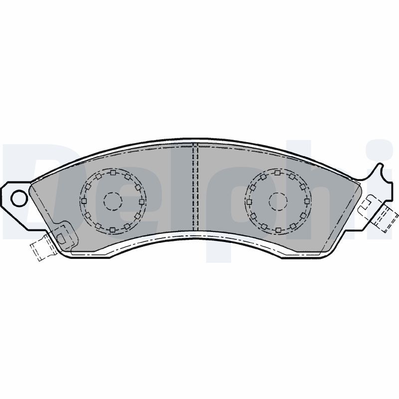 Zestaw klocków hamulcowych, hamulce tarczowe DELPHI LP1154