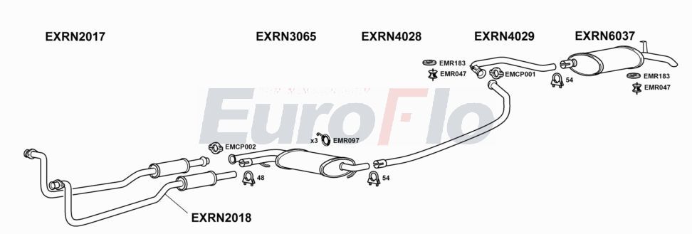 Układ wydechowy EUROFLO RN25271001A00