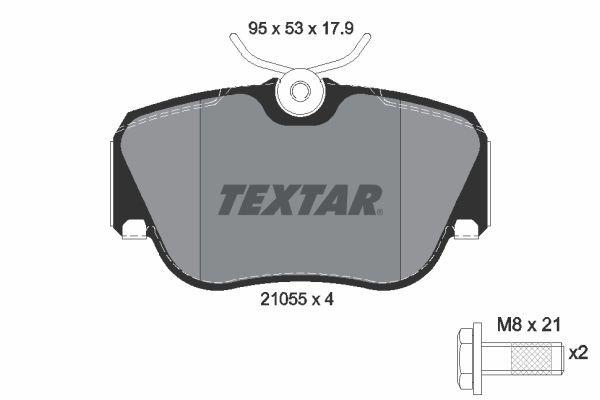 Sada brzdových platničiek kotúčovej brzdy TEXTAR 2105503