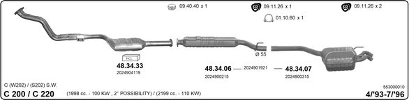 Układ wydechowy IMASAF 553000010
