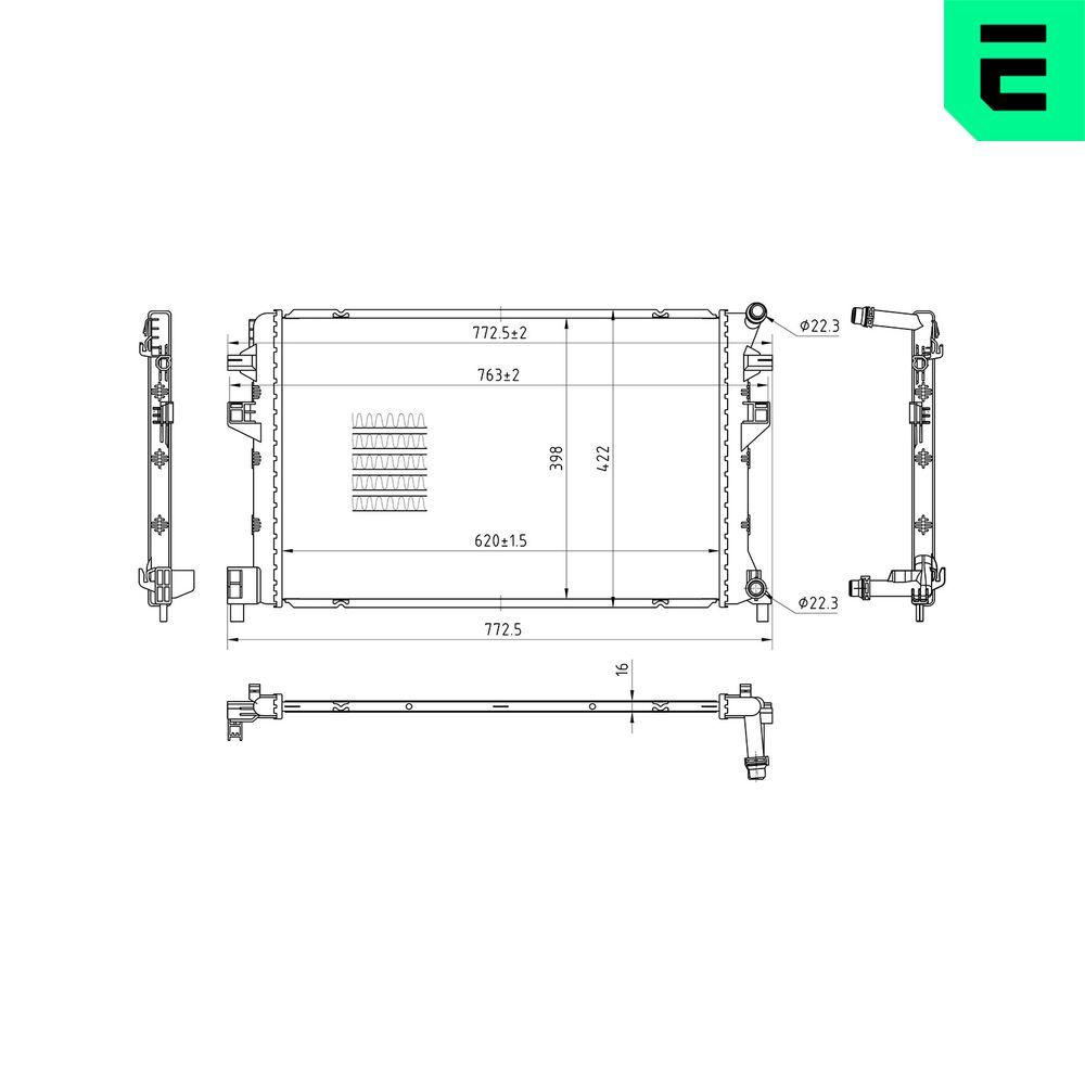 Radiator, racire motor ERA 673050