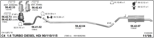 Układ wydechowy IMASAF 514000269