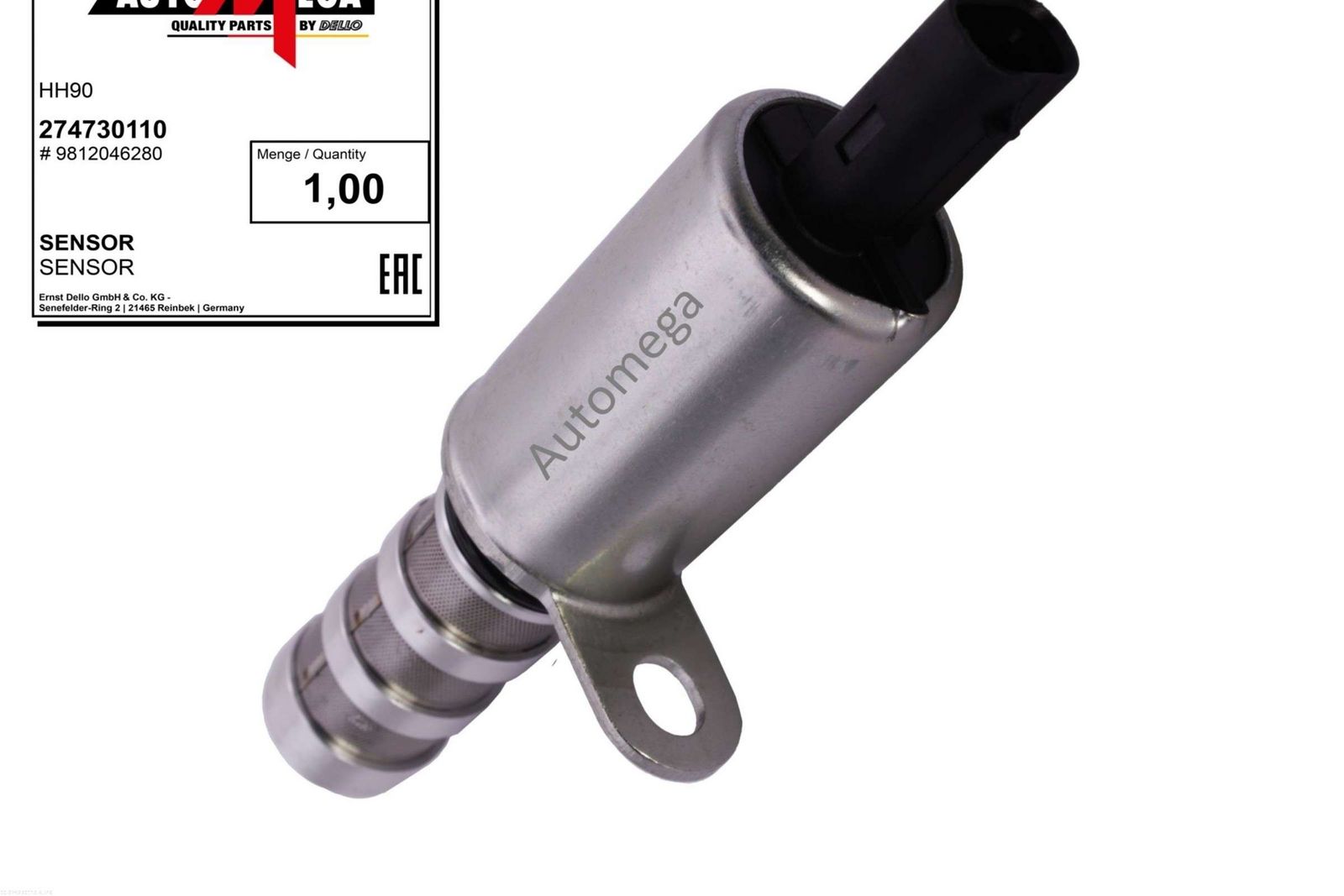 Valve de commande, réglage d'arbres à came OE PSA 9812046280