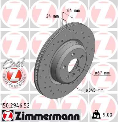 Brzdový kotúč ZIMMERMANN 150.2946.52