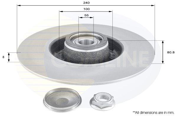 Tarcza hamulcowa COMLINE ADC3010