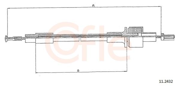 Tažné lanko, ovládání spojky COFLE 11.2432