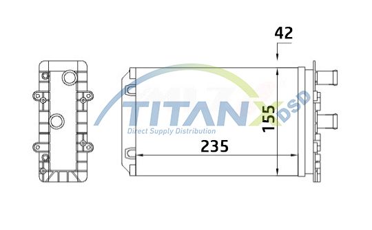 Schimbător de căldură, încălzire habitaclu TITANX HT339002