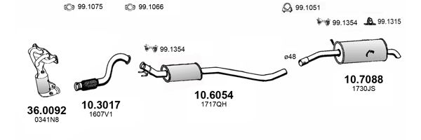 Układ wydechowy ASSO ART4381