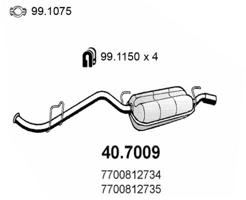 Tłumik końcowy ASSO 40.7009
