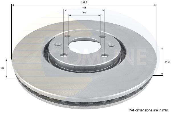 Tarcza hamulcowa COMLINE ADC1544V
